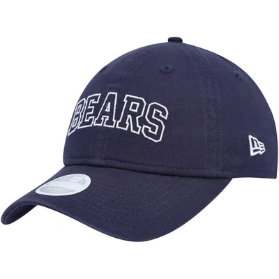 New Era Navy Chicago Bears Collegiate 9twenty Adjustable Hat