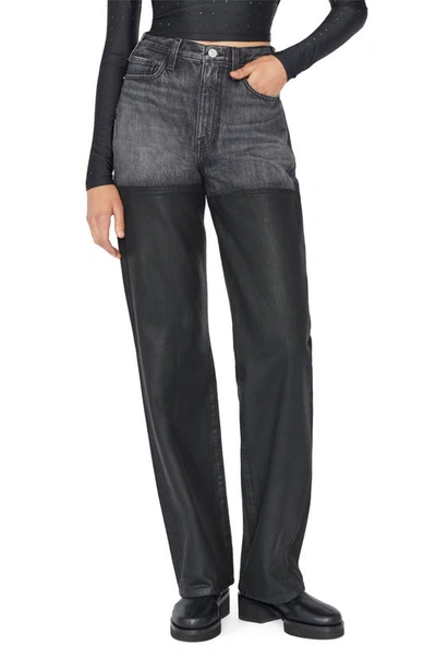 Frame Le Jane Coated Jeans In Grey