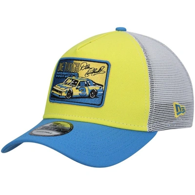 New Era Yellow/royal Dale Earnhardt Legends 9forty A-frame Trucker Snapback Hat