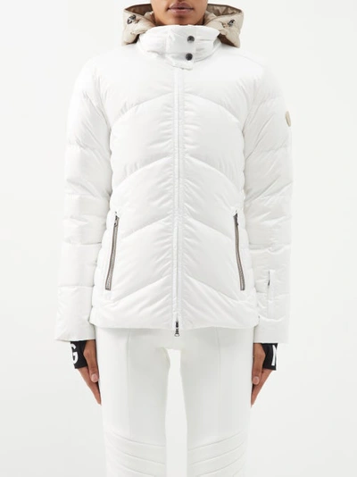 Bogner Callie-d Hooded Quilted Down Ski Jacket In Offwhite