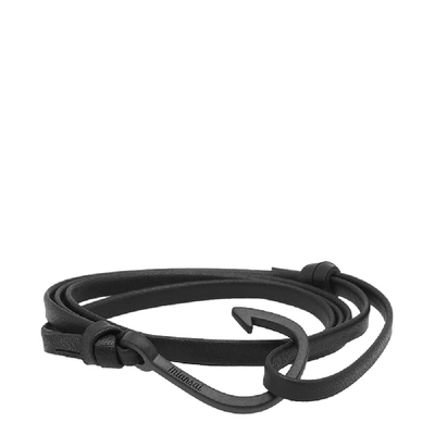 Miansai Black Hook Leather Bracelet