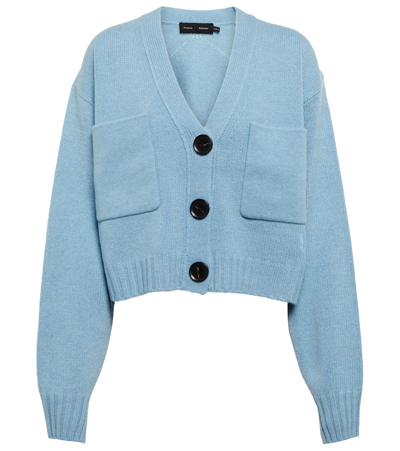 Proenza Schouler Cashmere Button-front Cardigan In Blue