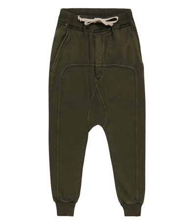 Rick Owens Kids' Cotton Jersey Sweatpants In Green