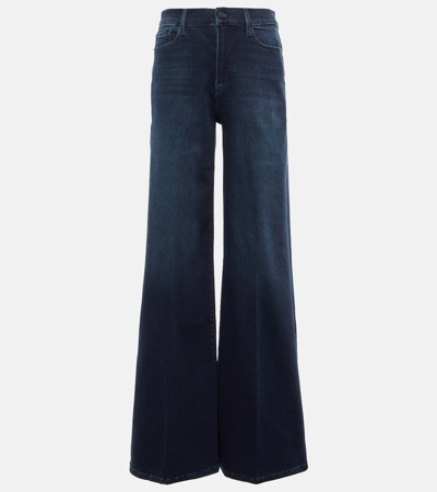 Frame Le Palazzo Wide-leg High-rise Stretch-cotton Blend Jeans In Porter
