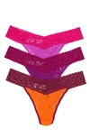 Hanky Panky Stretch Lace Thong Panties In Sato/dpor,