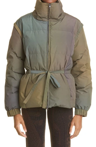 Paloma Wool Eclipse Tie-waist Puffer Jacket In Brown