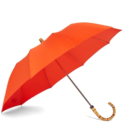 London Undercover Whangee Telescopic Umbrella In Orange