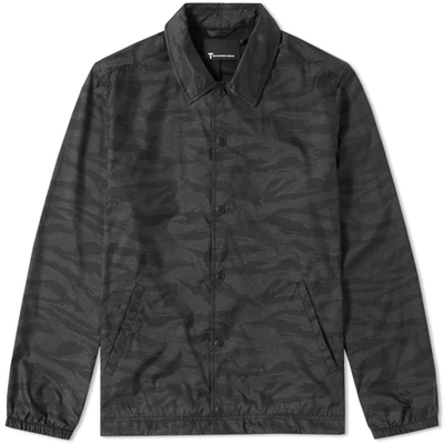 Alexander Wang T By  Tiger Camo Coach Jacket In Black