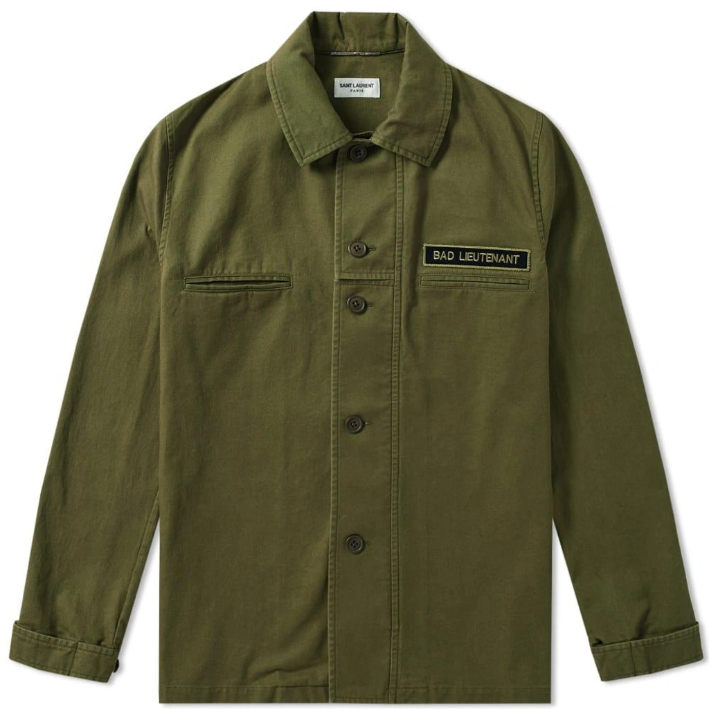 トップス Saint Laurent 17aw bad lieutenant kint Saint Laurent Bad Lieutenant Military Overshirt In Green | ModeSens