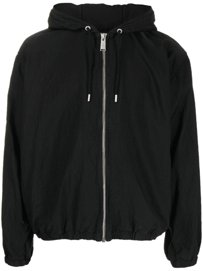 Heron Preston Nylon Windbreaker Jacket With Reflective Tape In Black