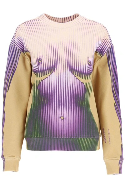 Y/project Y Project Jean Paul Gaultier Trompe L'oeil Sweatshirt In Multi-colored