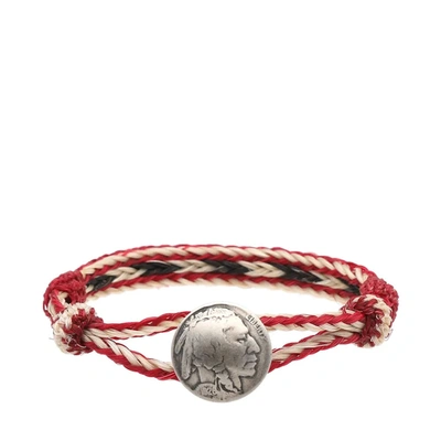 Chamula Indian Concho Bracelet In Red