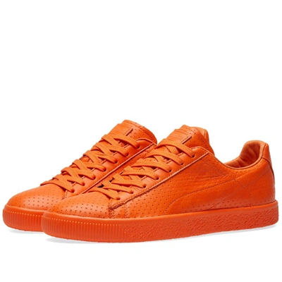 Puma X Trapstar Clyde Perforated In Orange | ModeSens