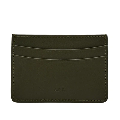 Apc A.p.c. André Card Holder In Green