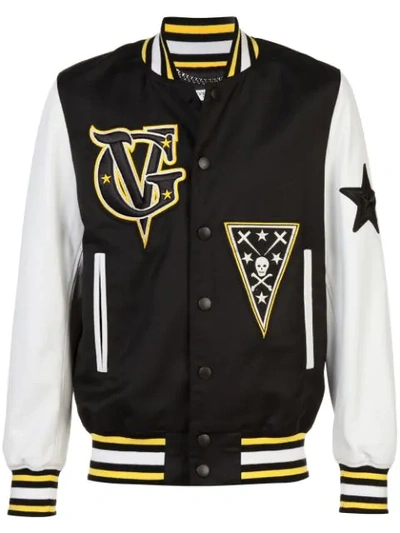 Givenchy Logo Patch Bomber Jacket In Black