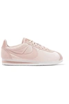 Nike Classic Cortez Suede And Leather-trimmed Velvet Sneakers In Pastel Pink