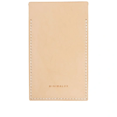 Minimalux Leather Iphone 6/7 Sleeve In Neutrals