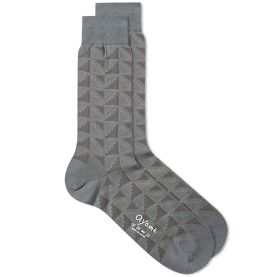 Ayame Socks Flag Solid Tonal Sock In Grey