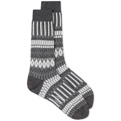 Ayame Socks Basket Lunch Solid Sock In Grey