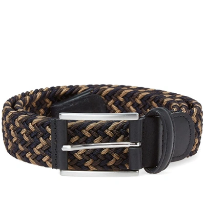 Anderson's Woven Textile Belt In Grey
