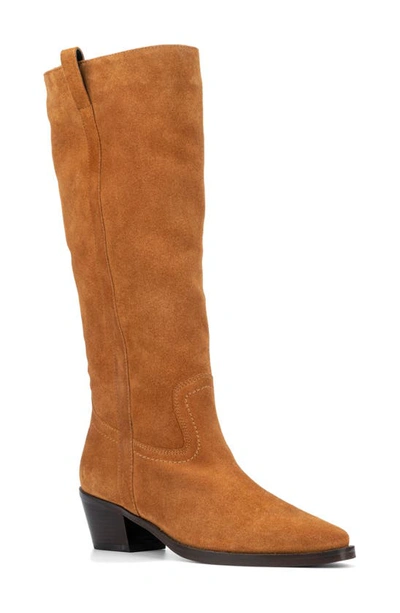 Vintage Foundry Amanda Pointed-toe Western Boot In Cognac