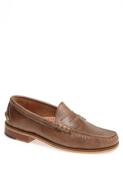 Oak Street Bootmakers Beefroll Penny Loafer In Natural Brown