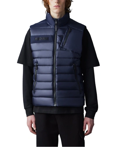 Mackage Hardy Light Down Vest In Blue