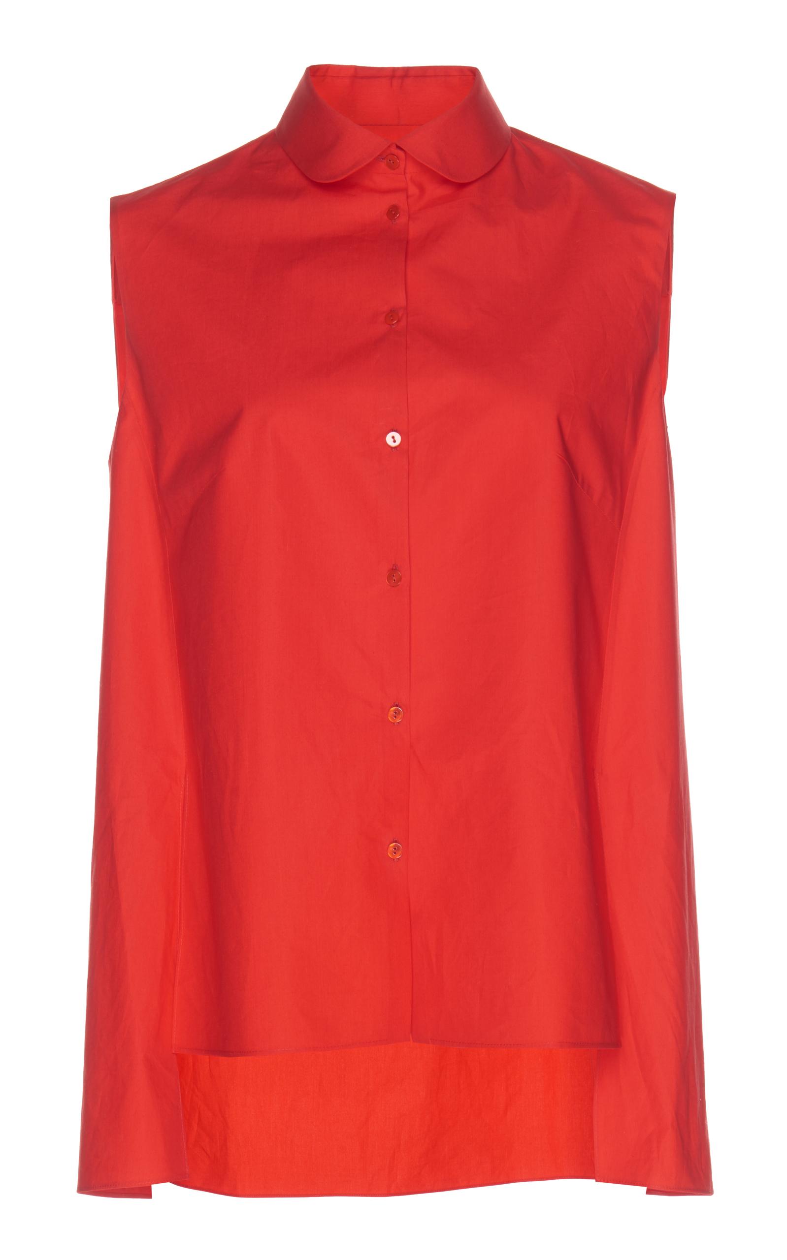 Delpozo Baby Collar Shirt In Red ModeSens