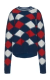 Maison Margiela Argyle Pullover In Navy