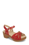 Dansko Season Sandal In Tomato Leather