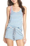 Honeydew Intimates All American Lace Trim Short Pajamas In Melon Drop Stripe