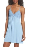 Pj Salvage Lace Racerback Jersey Chemise In Blue