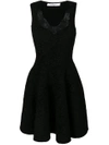 Givenchy Lace Trim Flared Dress In Black