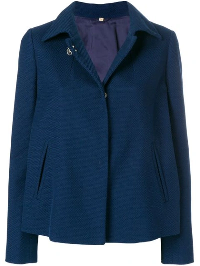 Fay Classic Collar Button Jacket In Blue