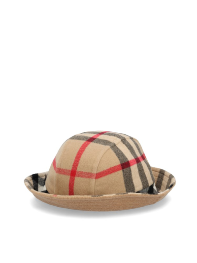 Burberry Exaggerated Check Bucket Hat In Brown