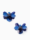 Kate Spade Vibrant Life Leather Statement Earrings In Blue