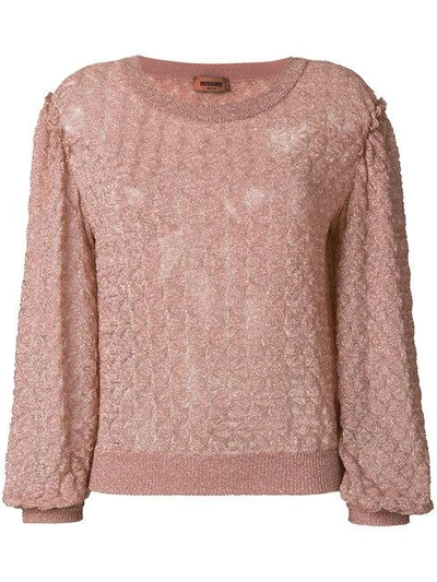 Missoni Glitter-effect Embroidered Sweater - Farfetch In Pink