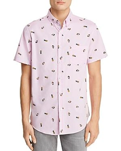Sovereign Code Crystal Cove Pina Colada Short Sleeve Button-down Shirt In Tropic Pink