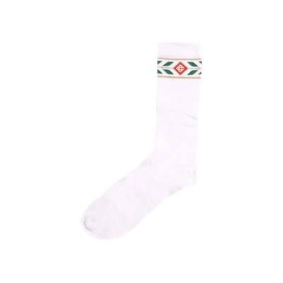 Pre-owned Casablanca Ribbed Sport Sock 'laurel' In Multi-color