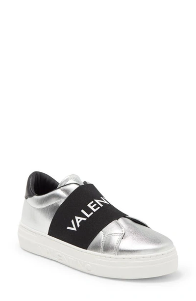 Valentino By Mario Valentino Maya Slip-on Sneaker In Silver