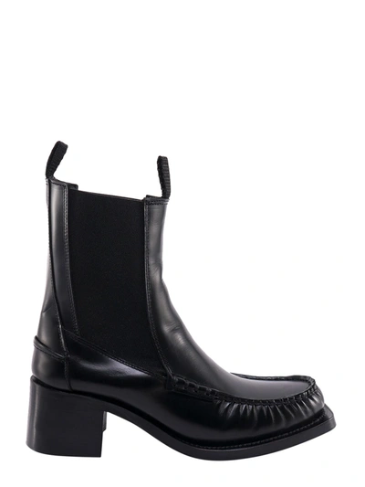 Hereu Leather Ankle Boots In Black