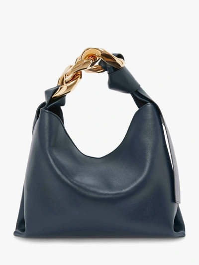 Jw Anderson Small Chain Hobo - Leather Shoulder Bag In Blue