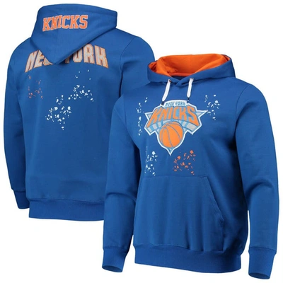 Fisll Royal New York Knicks Confetti Pullover Hoodie