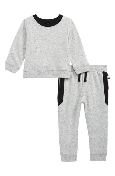 Splendid Babies' Speckle Sweatshirt & Joggers In Grey Speckle