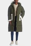 Levi's Active Sherpa Hybrid Puffer Coat In Army Green