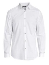 Theory Cotton Dress Shirt In White Multi