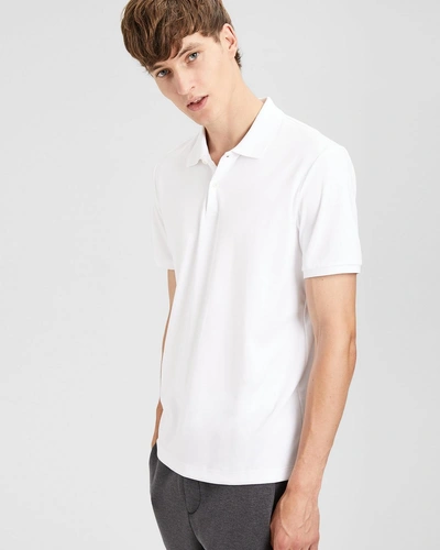 Theory Bron Short Sleeve Polo Shirt In White