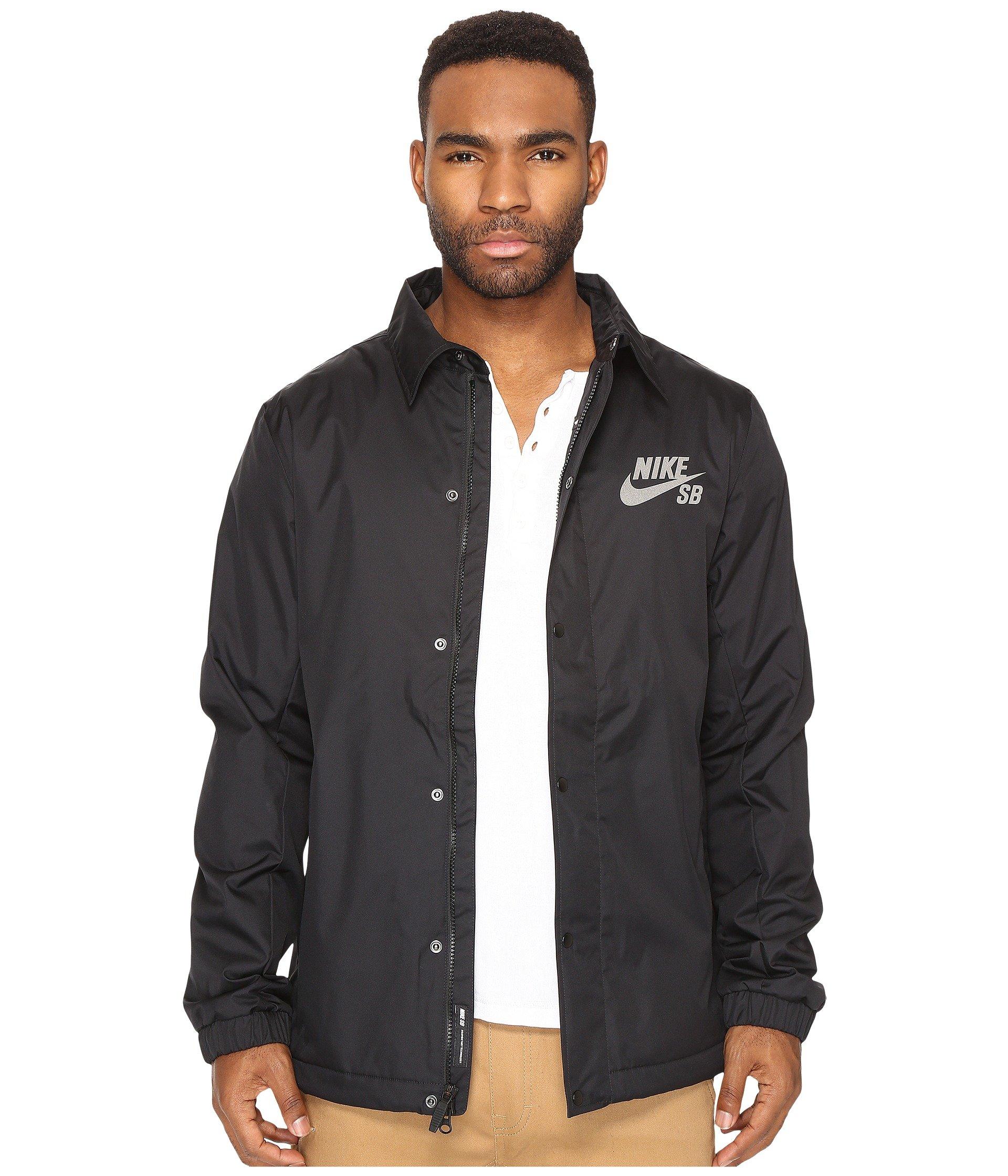 Nike Retro Logo Coach Jacket In Black