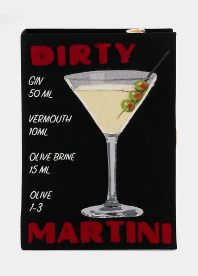 Olympia Le-tan Dirty Martini Book Clutch Bag In Black