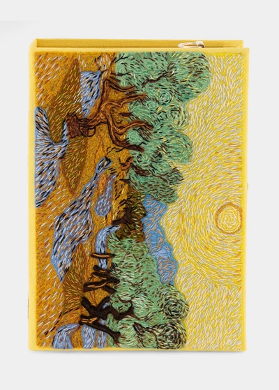 Olympia Le-tan Van Gogh's Olive Trees Book Clutch Bag In Yellow Pierre